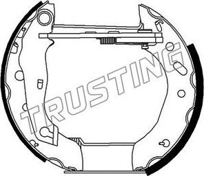Trusting 6267 - Комплект гальм, барабанний механізм autocars.com.ua