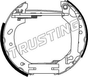 Trusting 6271 - Комплект гальм, барабанний механізм autocars.com.ua
