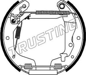 Trusting 6293 - Комплект гальм, барабанний механізм autocars.com.ua