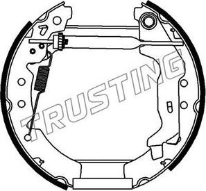 Trusting 6295 - Комплект гальм, барабанний механізм autocars.com.ua