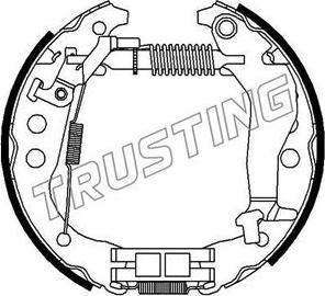 Trusting 6315 - Комплект тормозных колодок, барабанные autodnr.net