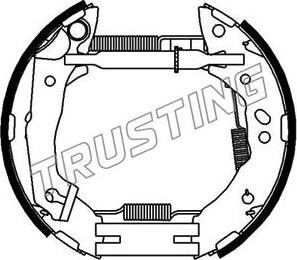 Trusting 6344 - Комплект гальм, барабанний механізм autocars.com.ua