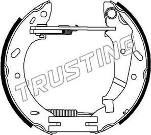 Trusting 6354 - Комплект тормозных колодок, барабанные autodnr.net