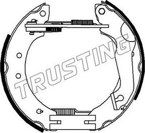 Trusting 6366 - Комплект тормозных колодок, барабанные autodnr.net