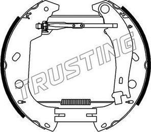 Trusting 6374 - Комплект тормозных колодок, барабанные avtokuzovplus.com.ua