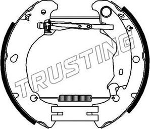 Trusting 6375 - Комплект тормозных колодок, барабанные autodnr.net