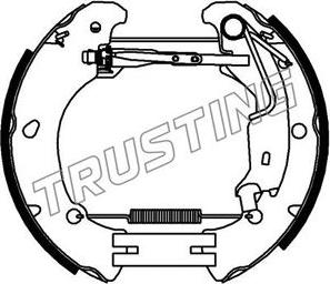 Trusting 6377 - Комплект тормозных колодок, барабанные autodnr.net