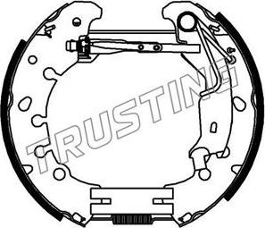 Trusting 6382 - Комплект тормозных колодок, барабанные autodnr.net