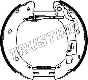 Trusting 6386 - Комплект тормозных колодок, барабанные autodnr.net