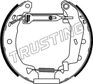 Trusting 640.0 - Комплект тормозных колодок, барабанные autodnr.net