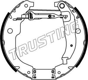 Trusting 6423 - Комплект тормозных колодок, барабанные autodnr.net