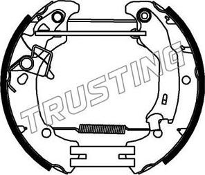 Trusting 6433 - Комплект гальм, барабанний механізм autocars.com.ua