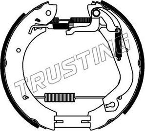 Trusting 6435 - Комплект тормозных колодок, барабанные autodnr.net