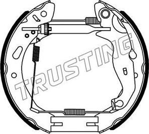 Trusting 6442 - Комплект гальм, барабанний механізм autocars.com.ua