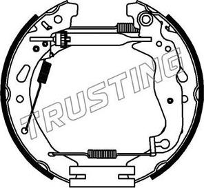 Trusting 6443 - Комплект гальм, барабанний механізм autocars.com.ua