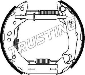 Trusting 6449 - Комплект тормозных колодок, барабанные autodnr.net