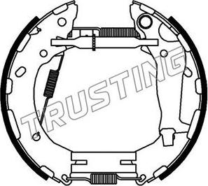 Trusting 6457 - Комплект гальм, барабанний механізм autocars.com.ua