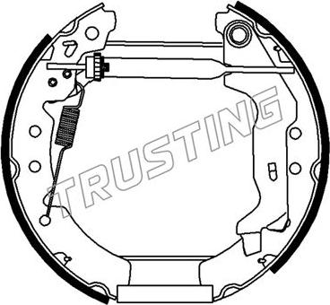 Trusting 6487 - Комплект гальм, барабанний механізм autocars.com.ua