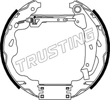 Trusting 6488 - Комплект тормозных колодок, барабанные autodnr.net