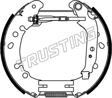 Trusting 6489 - Комплект гальм, барабанний механізм autocars.com.ua