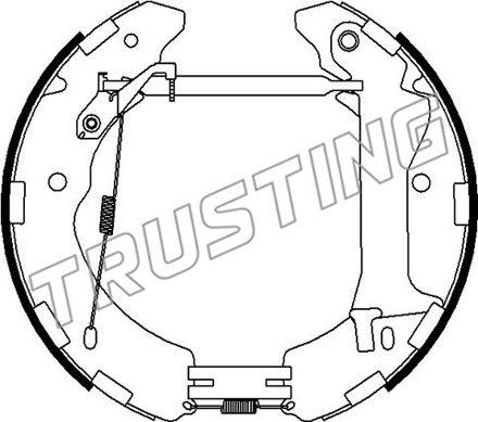 Trusting 6494 - Комплект тормозных колодок, барабанные autodnr.net