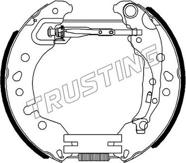 Trusting 6496 - Комплект гальм, барабанний механізм autocars.com.ua