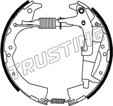 Trusting 6499 - Комплект тормозных колодок, барабанные autodnr.net