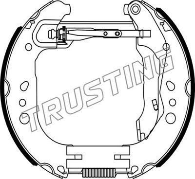 Trusting 6505 - Комплект тормозных колодок, барабанные avtokuzovplus.com.ua