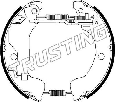 Trusting 6507 - Комплект тормозных колодок, барабанные avtokuzovplus.com.ua