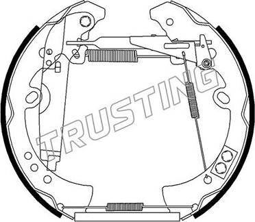 Trusting 6508 - Комплект гальм, барабанний механізм autocars.com.ua