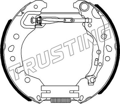 Trusting 6516 - Комплект тормозных колодок, барабанные autodnr.net