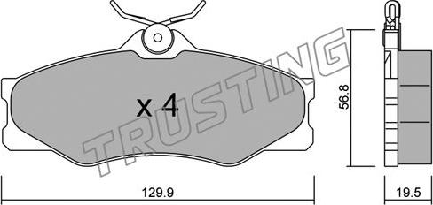 Trusting 652.0 - Комплект гальм, барабанний механізм autocars.com.ua