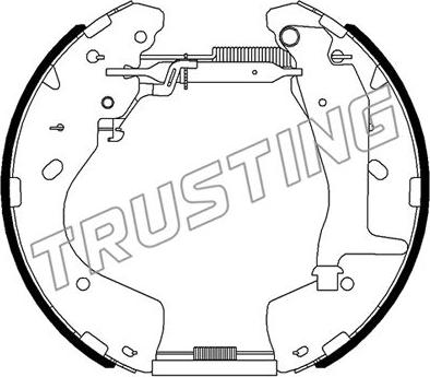 Trusting 6522 - Комплект тормозных колодок, барабанные autodnr.net