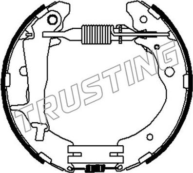 Trusting 6523 - Комплект гальм, барабанний механізм autocars.com.ua