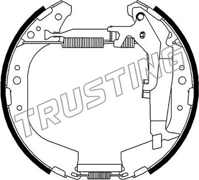 Trusting 6524 - Комплект гальм, барабанний механізм autocars.com.ua