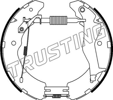 Trusting 6527 - Комплект гальм, барабанний механізм autocars.com.ua