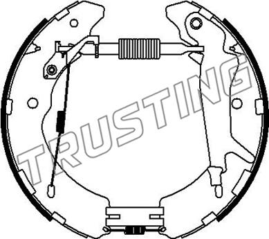 Trusting 6528 - Комплект гальм, барабанний механізм autocars.com.ua