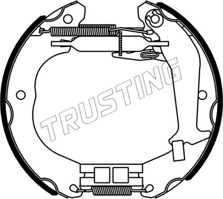Trusting 6533 - Комплект тормозных колодок, барабанные autodnr.net