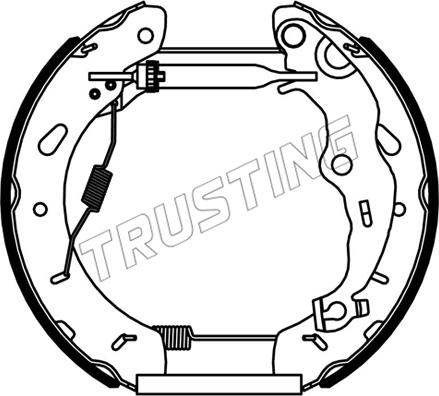 Trusting 6536 - Комплект тормозных колодок, барабанные autodnr.net