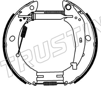 Trusting 6539 - Комплект гальм, барабанний механізм autocars.com.ua