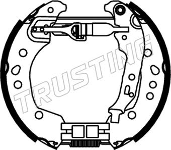 Trusting 6544 - Комплект гальм, барабанний механізм autocars.com.ua