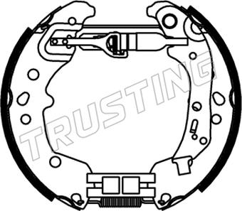 Trusting 6545 - Комплект гальм, барабанний механізм autocars.com.ua