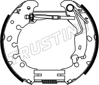 Trusting 6557 - Комплект гальм, барабанний механізм autocars.com.ua