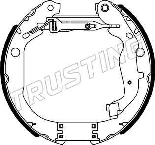 Trusting 6558 - Комплект гальм, барабанний механізм autocars.com.ua