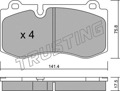 Trusting 685.0 - Тормозные колодки, дисковые, комплект avtokuzovplus.com.ua