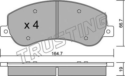 Trusting 696.1 - Гальмівні колодки, дискові гальма autocars.com.ua