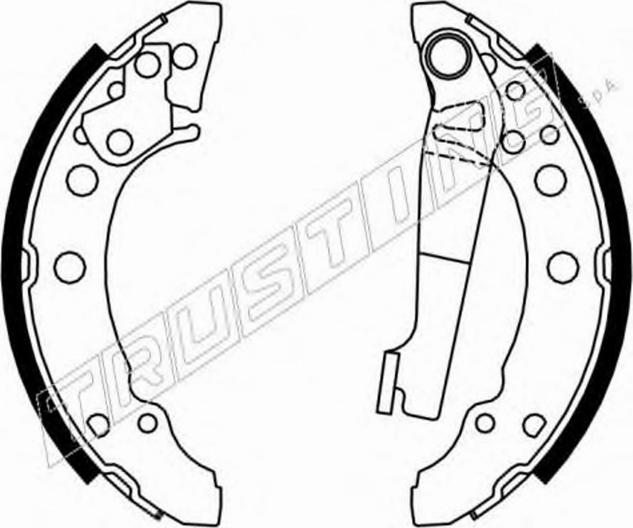 Trusting 7001 - Комплект гальм, барабанний механізм autocars.com.ua
