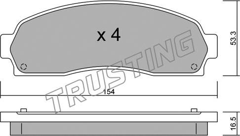 Trusting 701.0 - Гальмівні колодки, дискові гальма autocars.com.ua