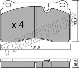 Trusting 711.0 - Гальмівні колодки, дискові гальма autocars.com.ua