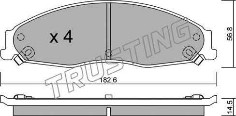 Trusting 714.0 - Гальмівні колодки, дискові гальма autocars.com.ua